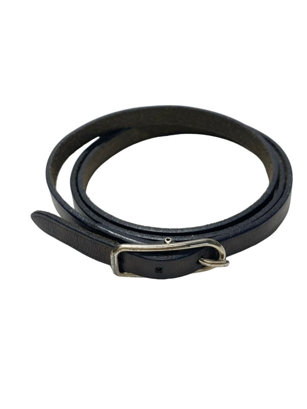 Hermes Bracelet Hapi 1 Leather Black Silver